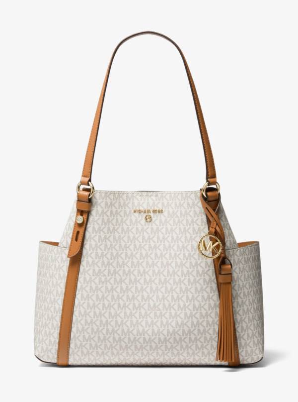 Damske Prenosná Taška Michael Kors Sullivan Large Logo Hnedožltý Hnede - Kabelky Michael Kors Akcia | TJAER-5712